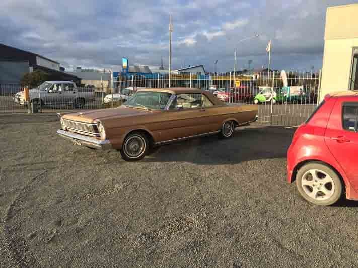 Side view of an automobile