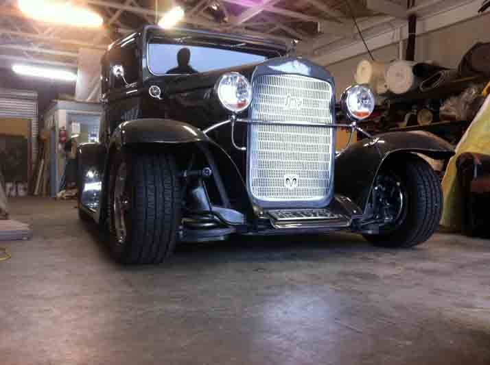Automobile repair work in progress