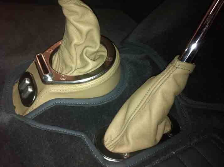 View of automobile upholstery