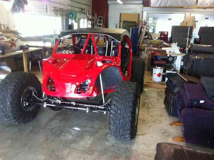 View of the automobile after paint work