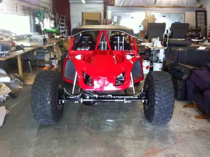 View of the automobile after paint work