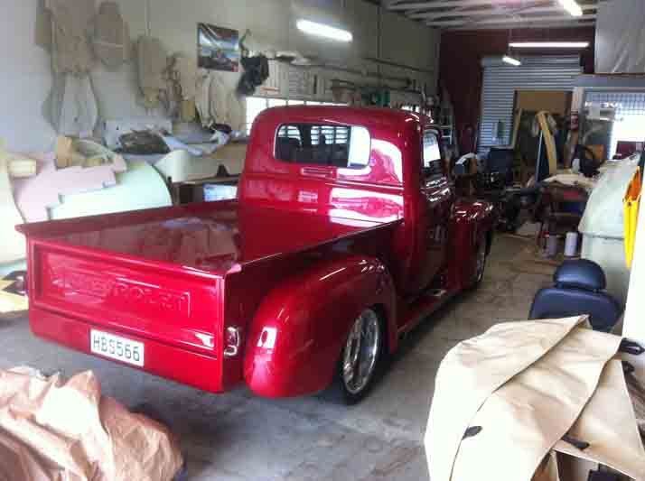 View of the automobile after paint work