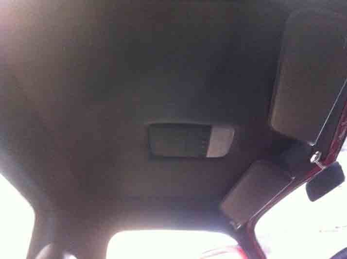 Interior view of the automobile upholstery