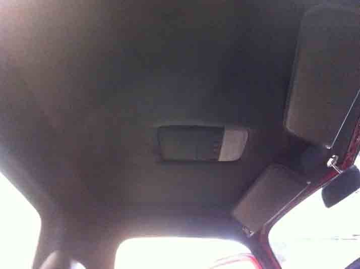 Interior view of the automobile upholstery
