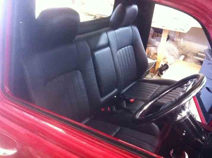 Interior view of the automobile