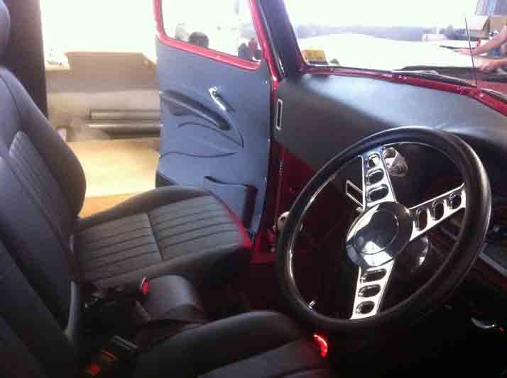 Interior view of the automobile