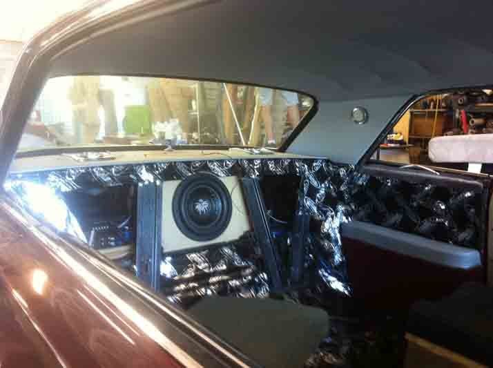 Interior view of the automobile