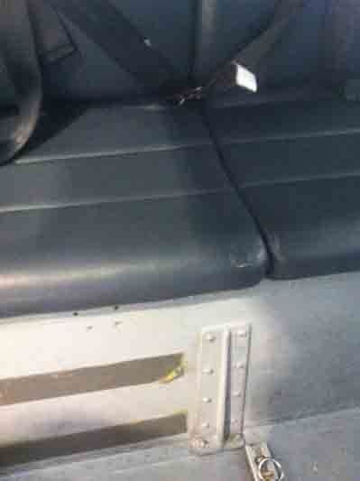 Interior upholstery being repaired
