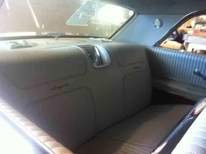 View of the replaced car upholstery