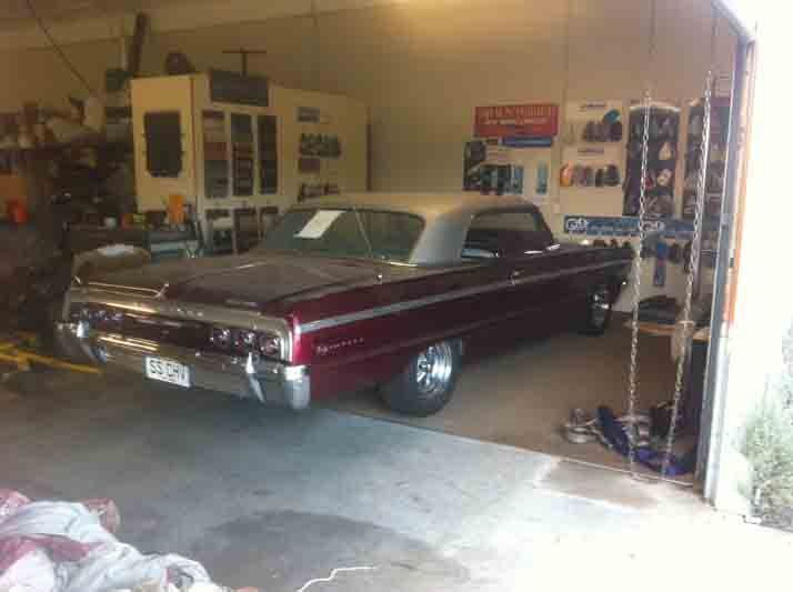 Side view of a car after repair