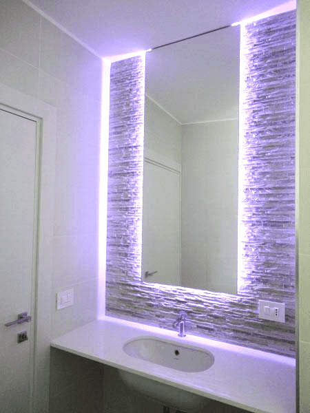 Specchio retroilluminato con led