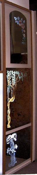 Specchi retrodecorati e illuminati