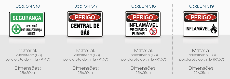 sinalização de perigo