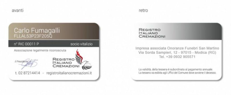 Tessera cremazione