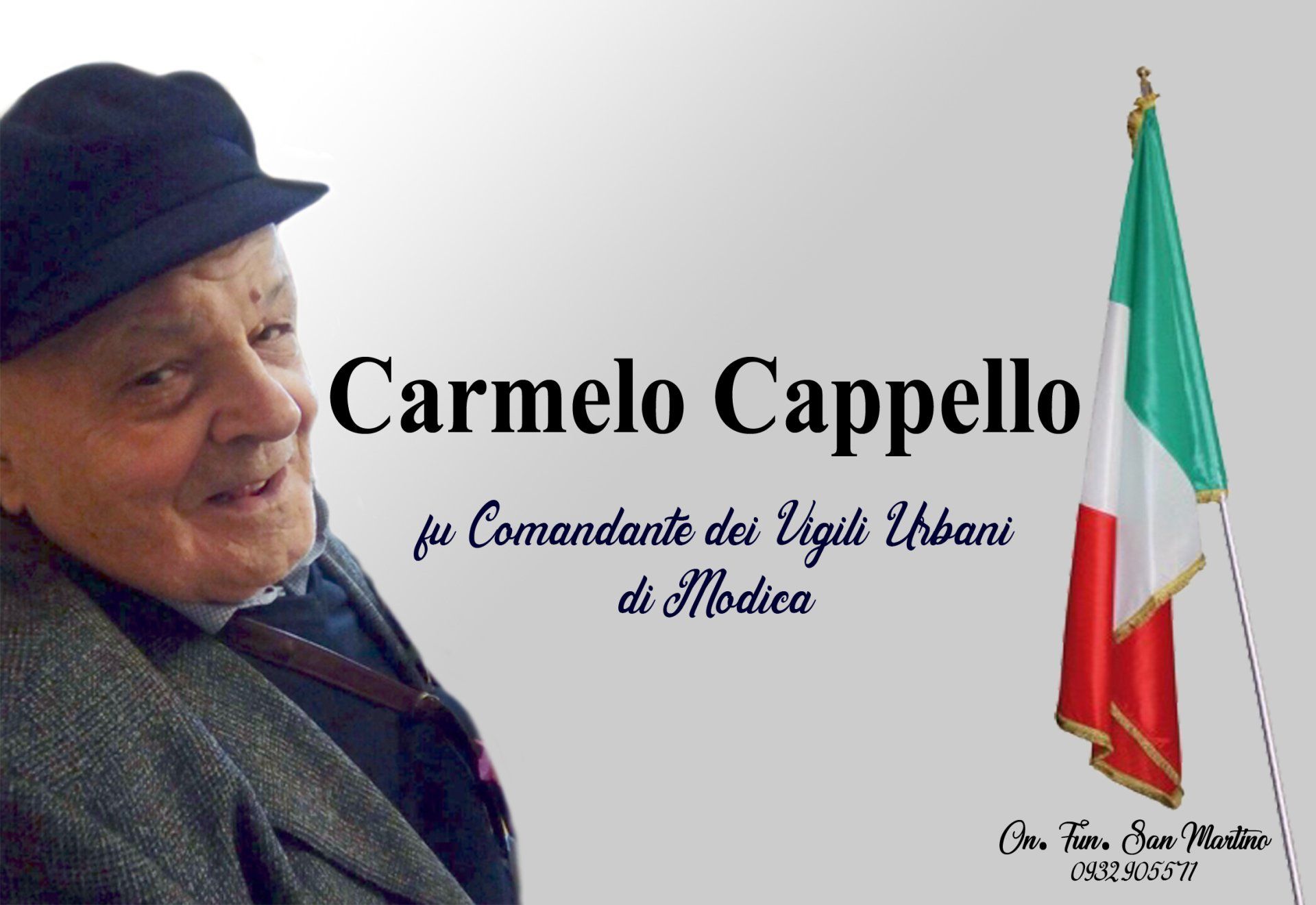 necrologio Carmelo Cappello