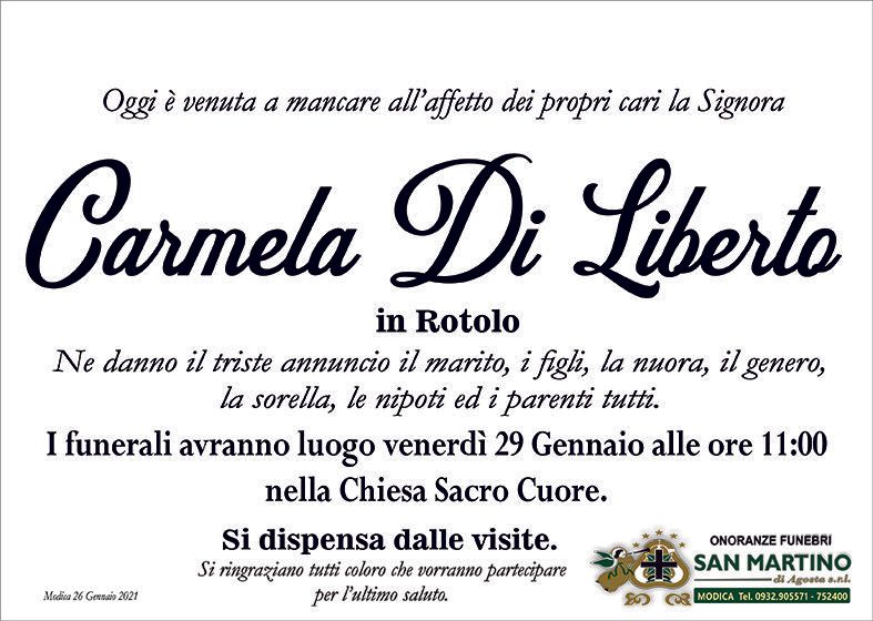necrologio Carmela Di Liberto