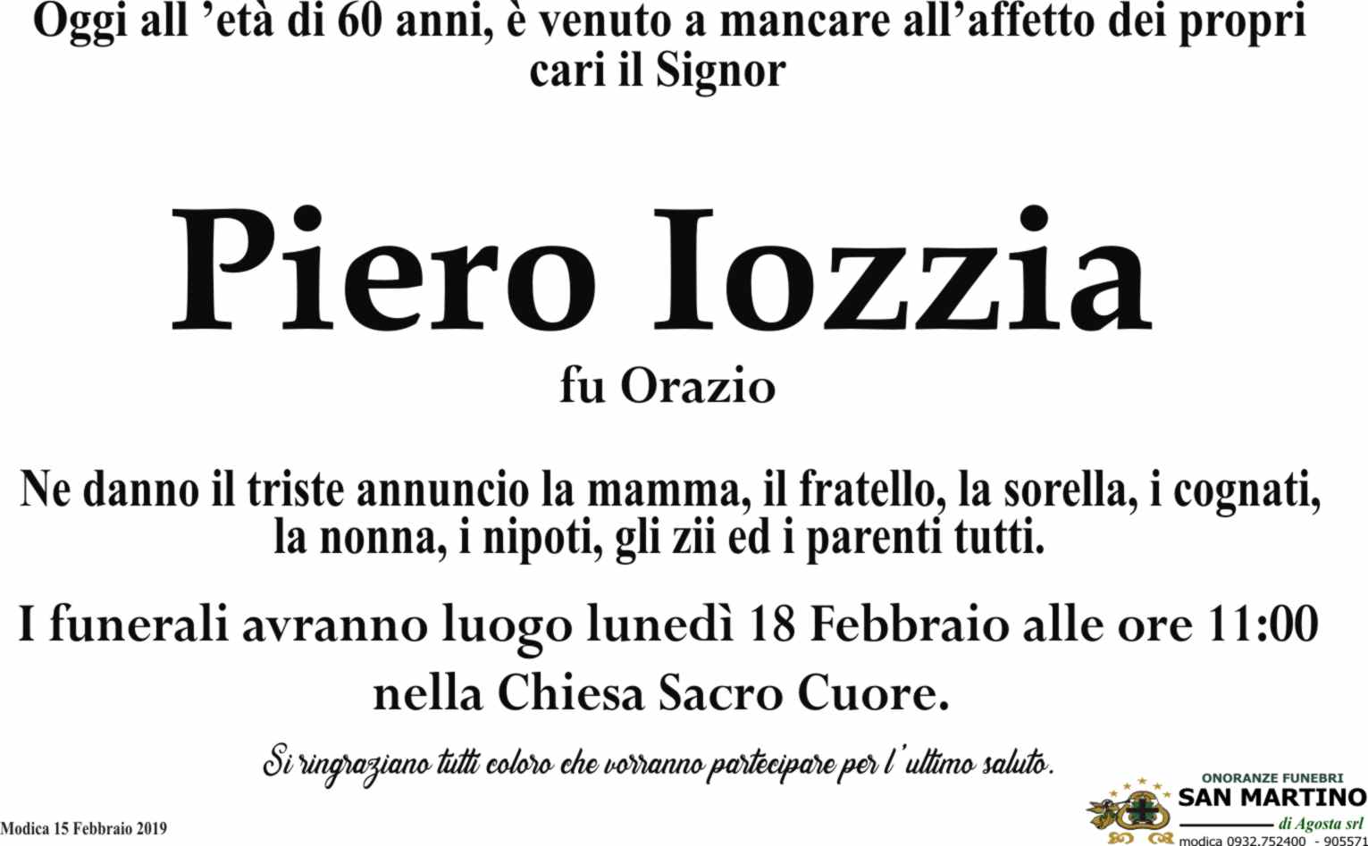 necrologio Piero Iozzia