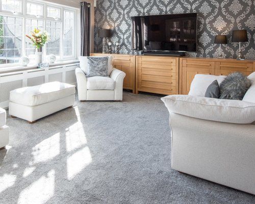 A general interior view of a living room lounge within a home
