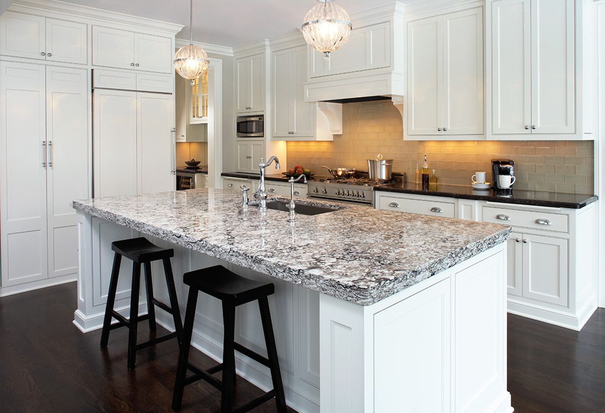 white kitchen island