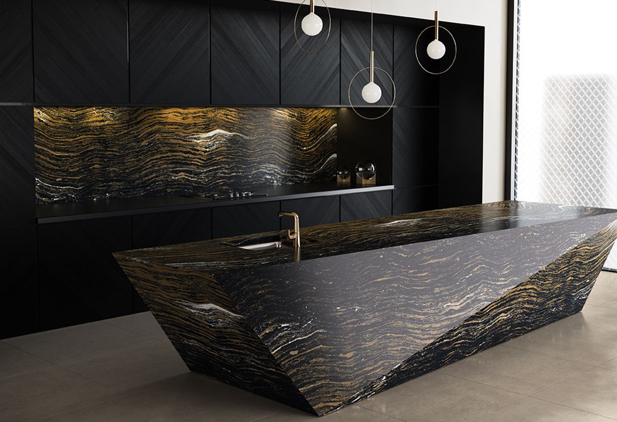 modern stone kitchen island