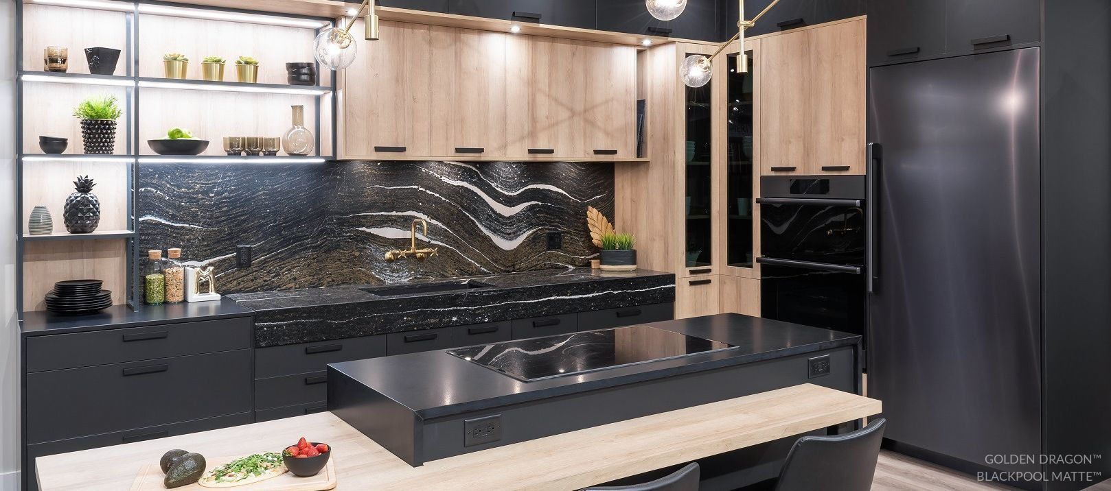 black kitchen cabinets