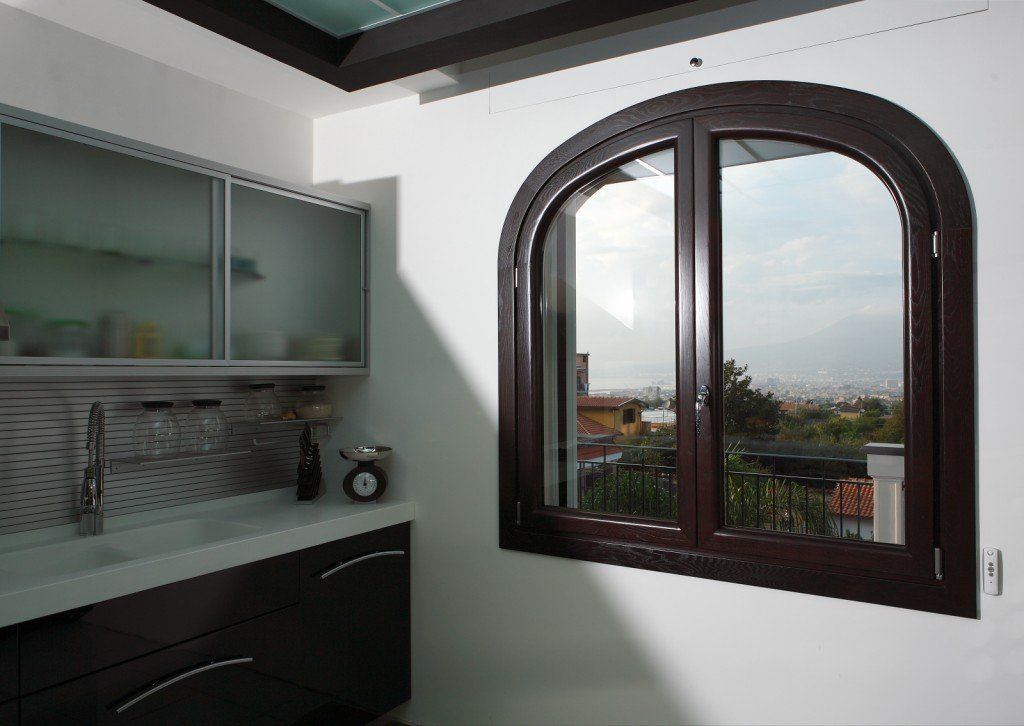Finestra a 2 ante in legno alluminio