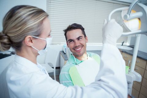 patient at dentist