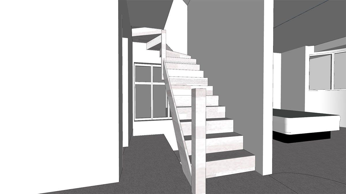virtual view of stairs