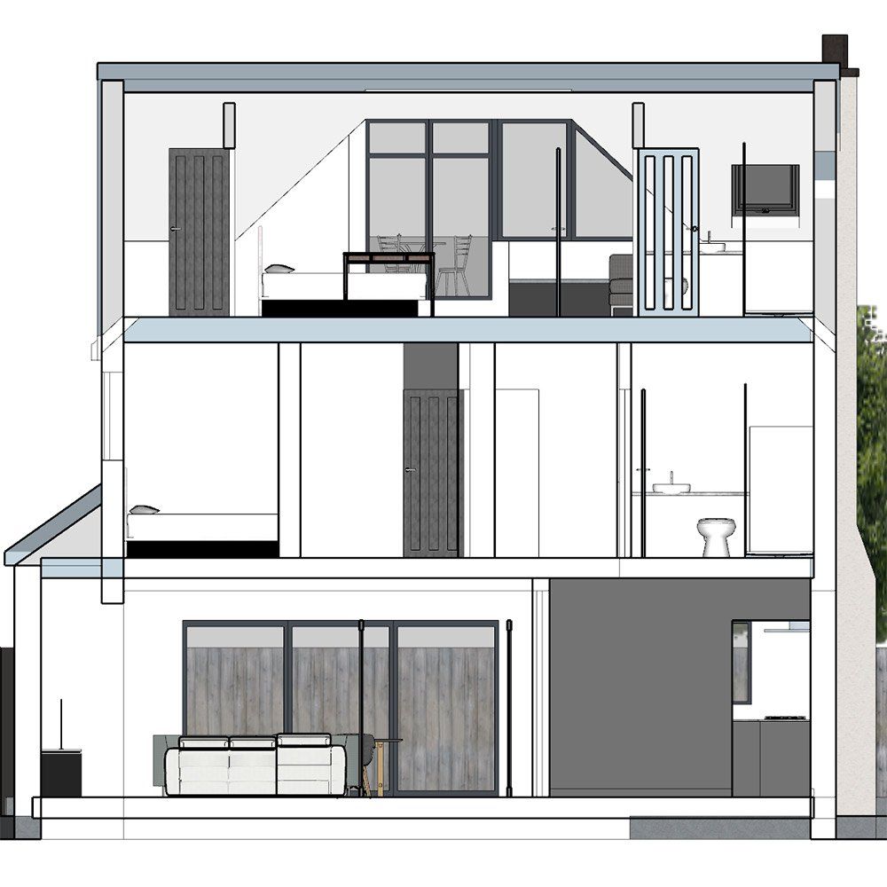 virtual view of floor sections