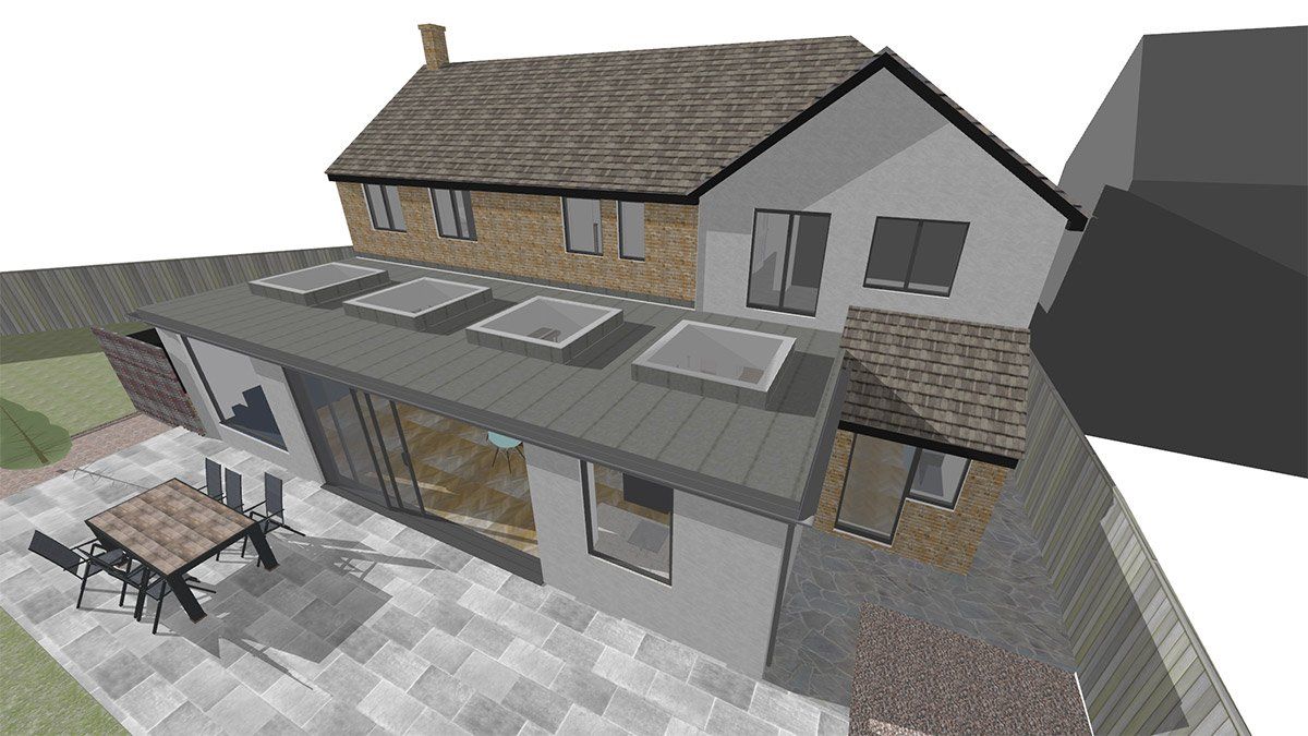 virtual view of home from the yard