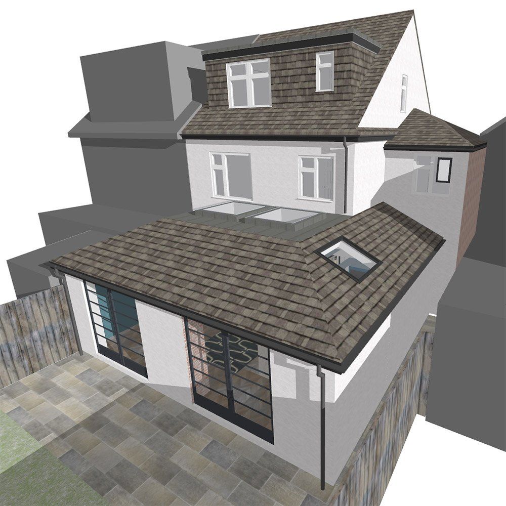 back external view of virtual project