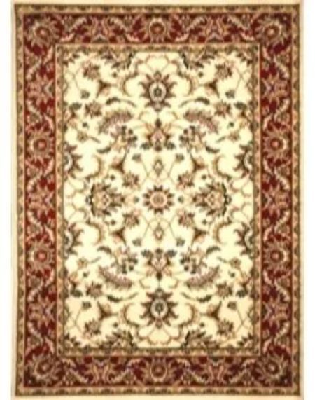 tappeto orientale rosso e beige