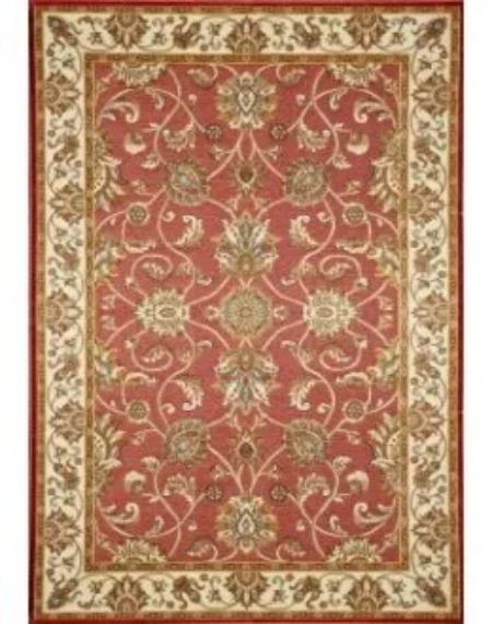 tappeto orientale con fondo rosso