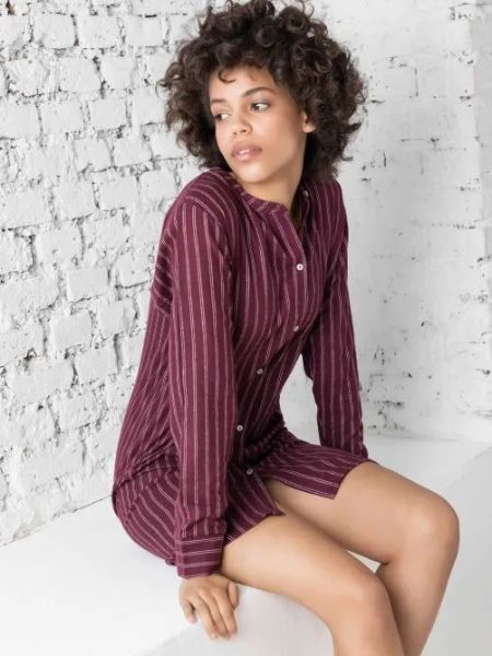 camicia da notte a maniche lunghe