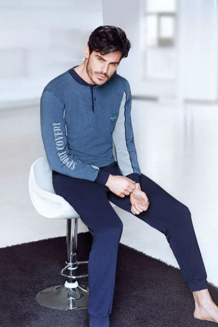 pigiama blu per uomo