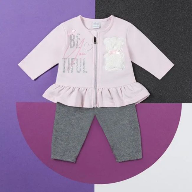 completo maglia e pantalone per neonata