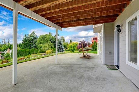 Walkout Patio with Concrete Floor — Cross Concrete Construction Inc in East Moline, IL Walkout Patio with Concrete Floor — Cross Concrete Construction Inc in East Moline, IL