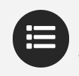 A black circle with three white squares inside of it.