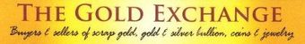 Gold Exchange logo with gold text and a small red italic tagline on a yellow background