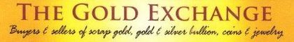 Gold Exchange logo with gold text and a small red italic tagline on a yellow background