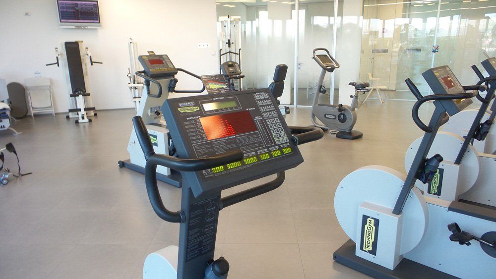 Sala con cyclette