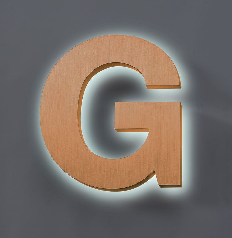Cast bronze letters