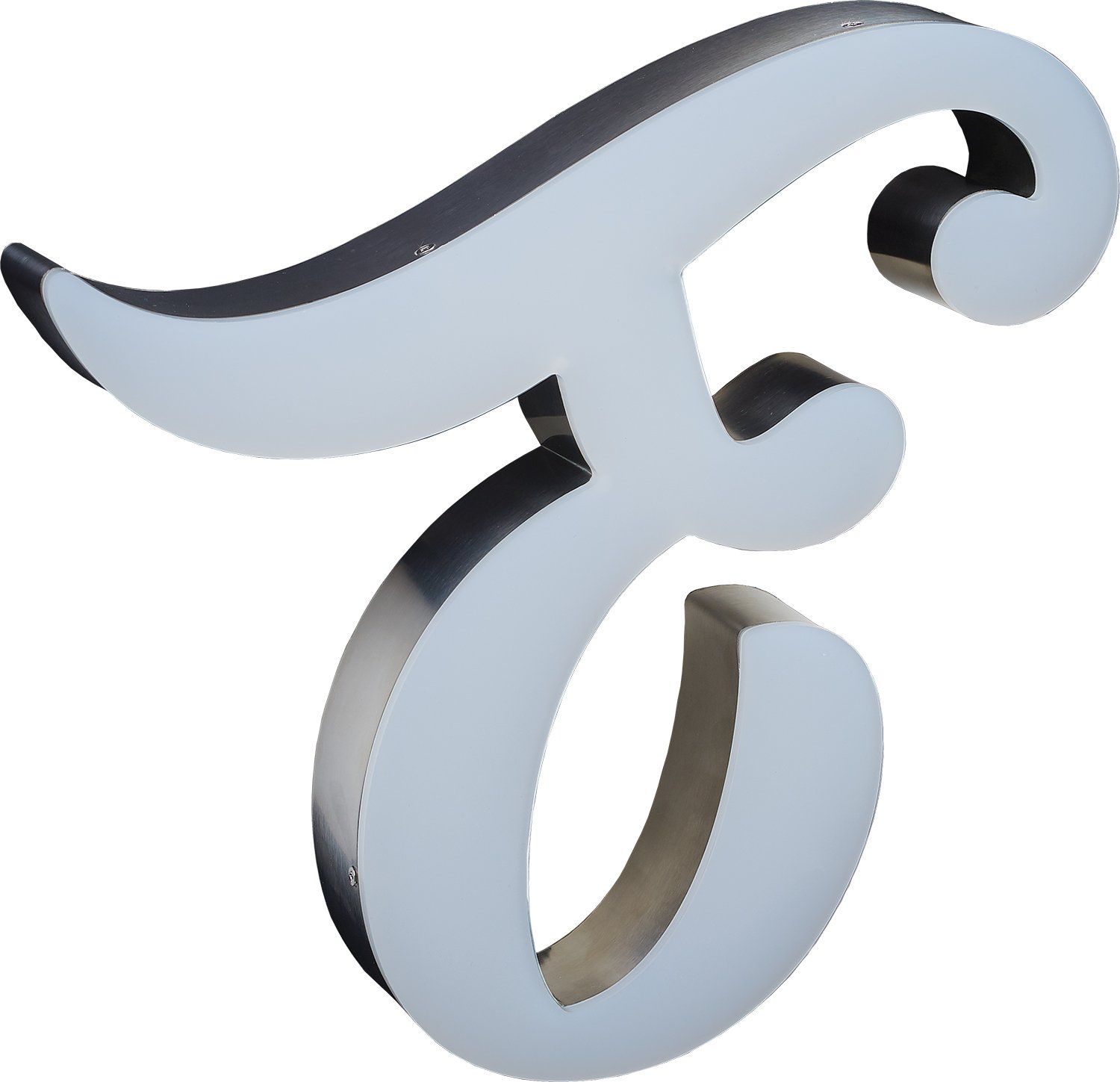 Front lit trimless led letter
