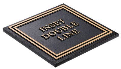 INSET DOUBLE LINE PLAQUE