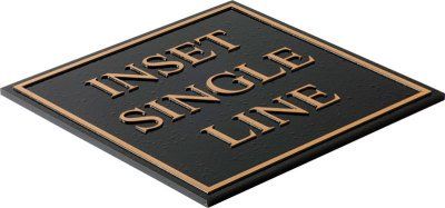 INSET SINGLE LINE PLAQUE