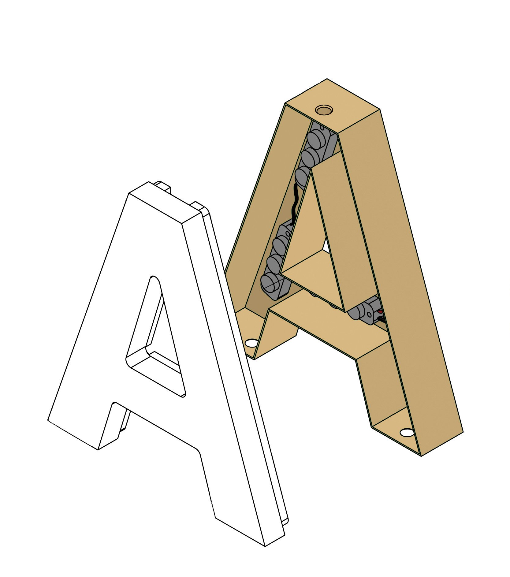 Trimless LED Letter Profile