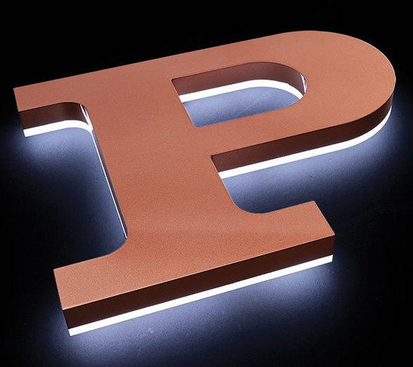 Back lit trimless led letter
