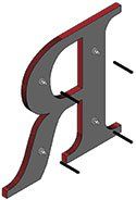 FCA-STUD FOR RAIL PLASTIC LETTERS