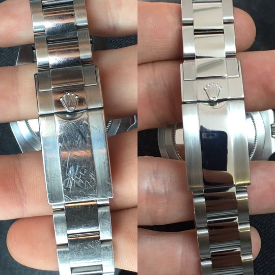 Polished Rolex watch