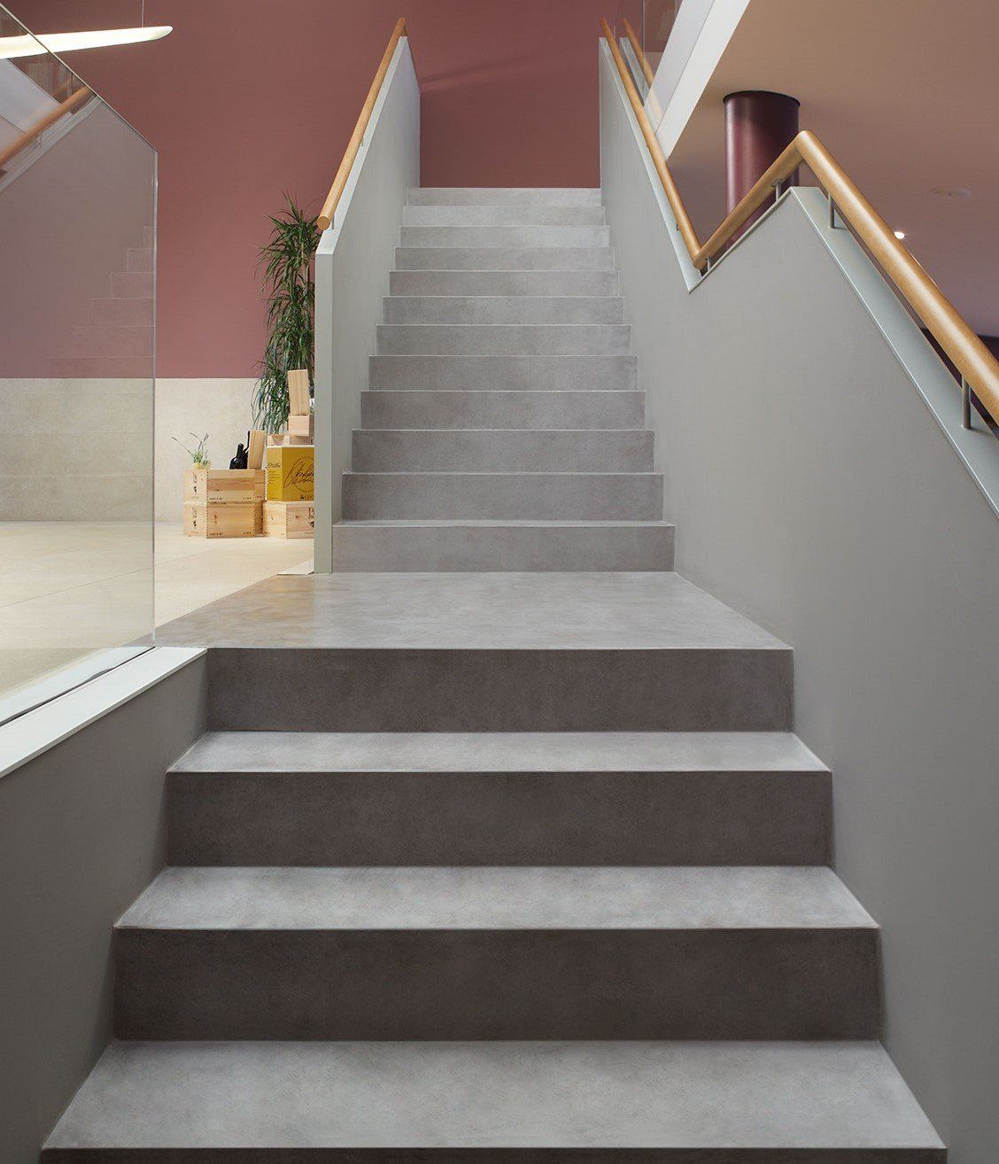 Grey resin stairs